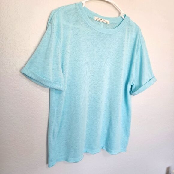 NWOT We The Free | Cassidy Crew Neck Relaxed T-Shirt Blue, Womens XS - Picture 3 of 5